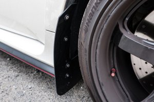 Honda Civic Type R Mud Flaps - Rally Armor - UR Premium Urethane - Red/White Logo - `17-`22